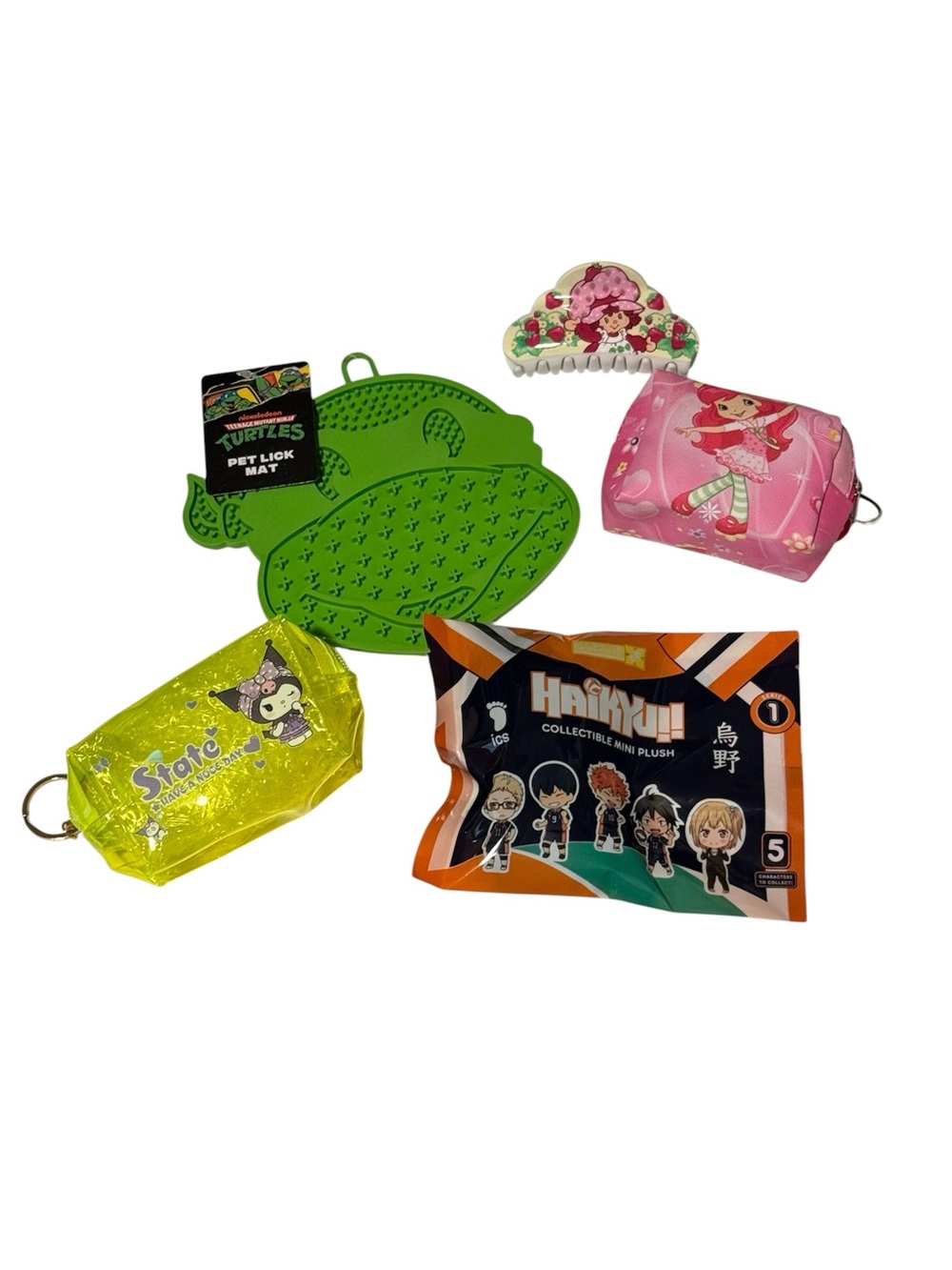 Kids Pink Strawberry Character Coin Pouch & Assortment of Fun!